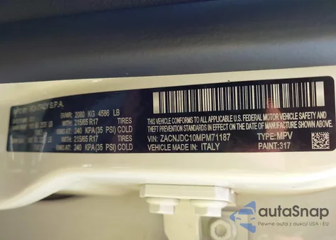 2021 Jeep Renegade Trailhawk z USA, uszkodzony, nr VIN ZACNJDC10MPM71187